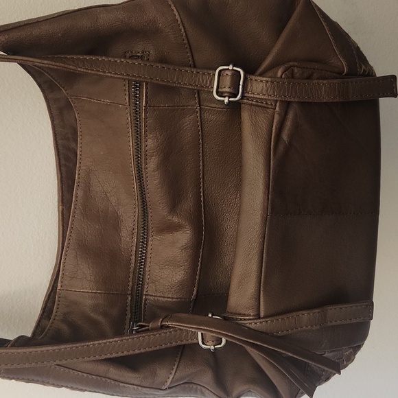 Day & Mood Greta Woven Genuine Leather Shoulder Purse Convertible Backpack Bag - Picture 3 of 15